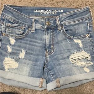 AE distressed shorts